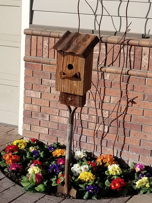 Beaver Rustic Wood Works Artisan hand crafted bird house - proceeds to RedWood Empire Food Bank